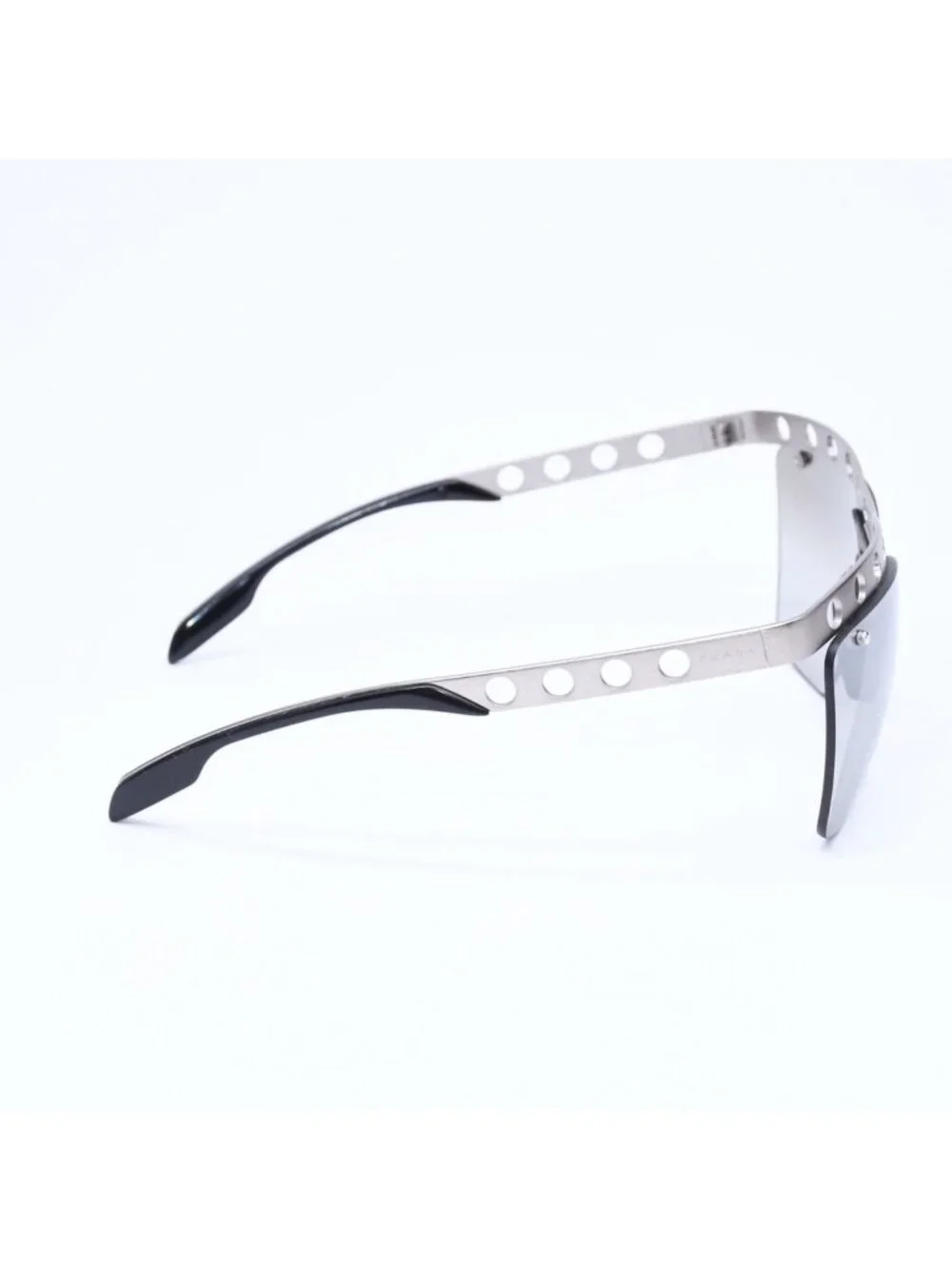 Prada Sunglasses Eyewear Metal Acetate Silver Black